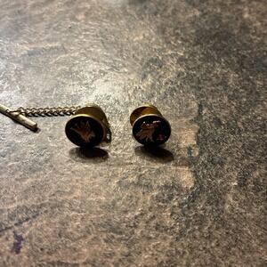 Two (2) 10k Pegasus Mobil Oil Corp Lapel Pin, Tie Tack, Service Award